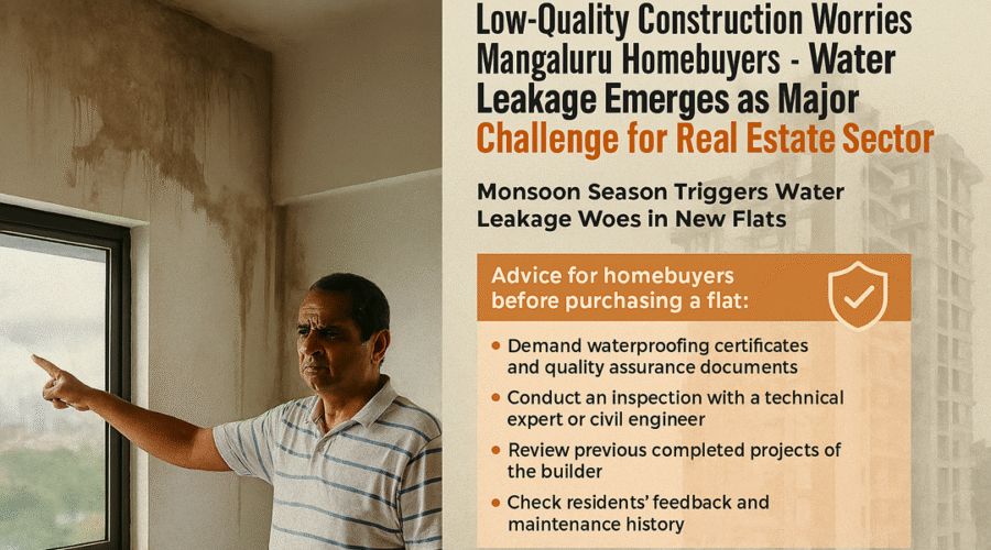 Low-Quality Construction Worries Mangaluru Homebuyers — Water Leakage Emerges as Major Challenge for Real Estate Sector